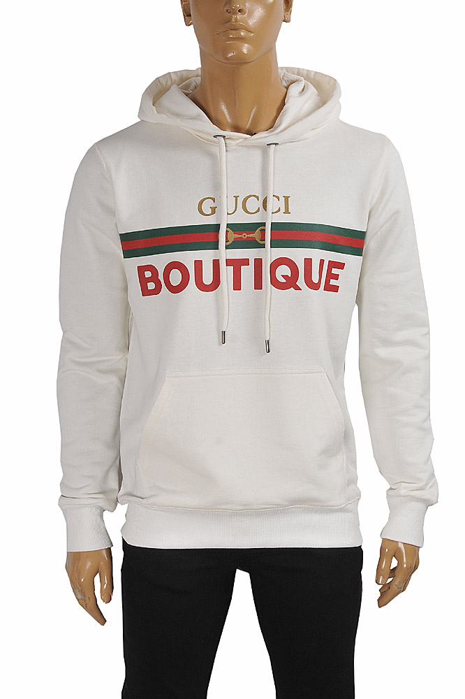 GUCCI Boutique print hooded sweatshirt 114